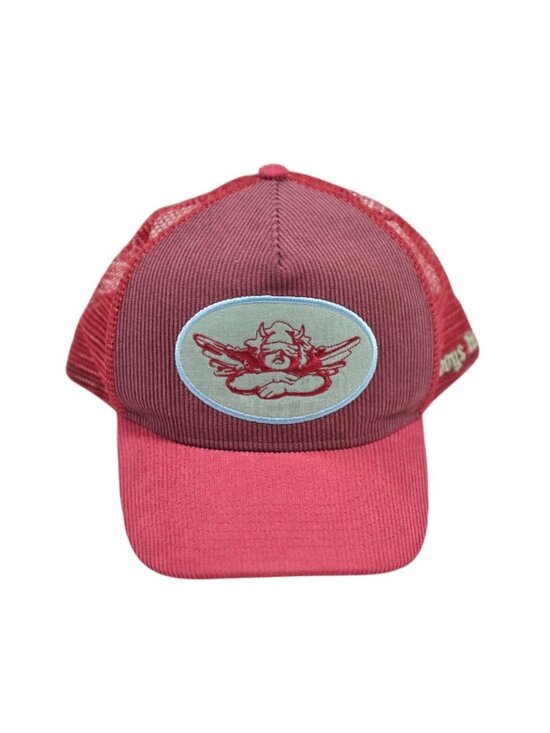 Boys Lie Corduroy Trucker Hat In Red main image 4